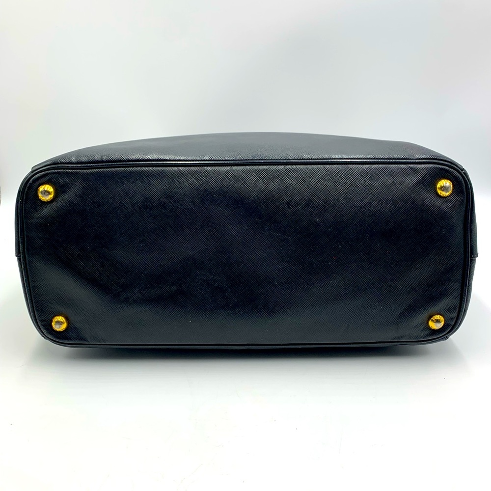 Auth Prada Black Saffiano Leather Galleria Executive Tote Bag Preloved - Picture 12 of 16